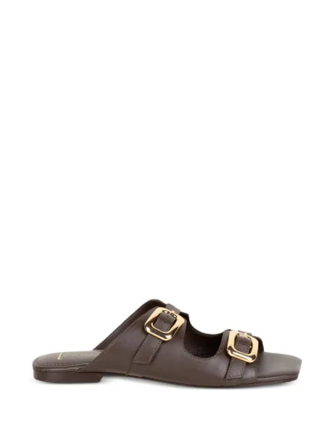 SPAZIO CORRIDONI 1 buckle-fastening leather sandals Brown 8574RCHOCOLATE