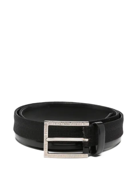 Gianfranco Ferré Pre-Owned 2000 logo-engraved buckle belt Black GF180BIK