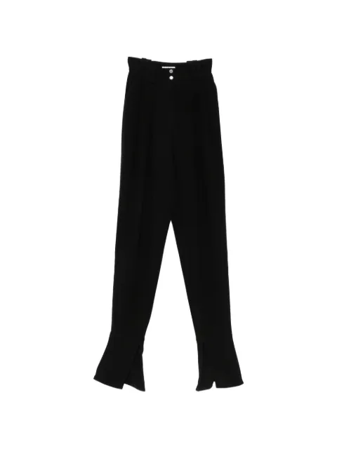 Vestiaire d'un Oiseau Libre Vector slit-hem trousers Black VECTORPANTS