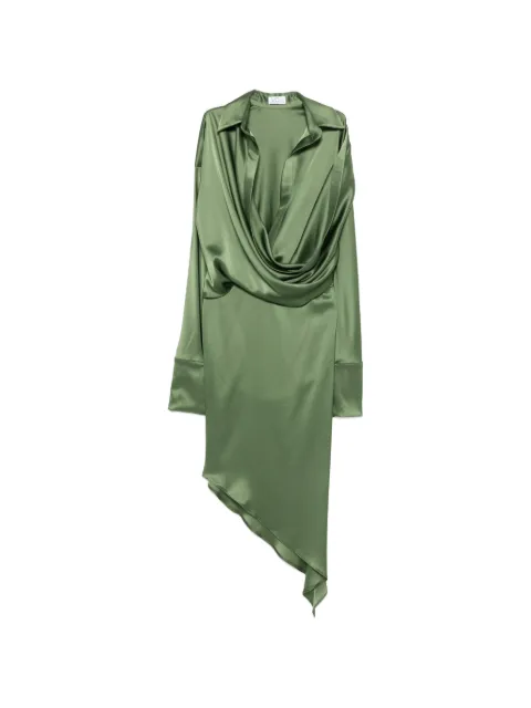 Vestiaire d'un Oiseau Libre asymmetric draped midi dress Green ASYMMETRICMIDIDRESS