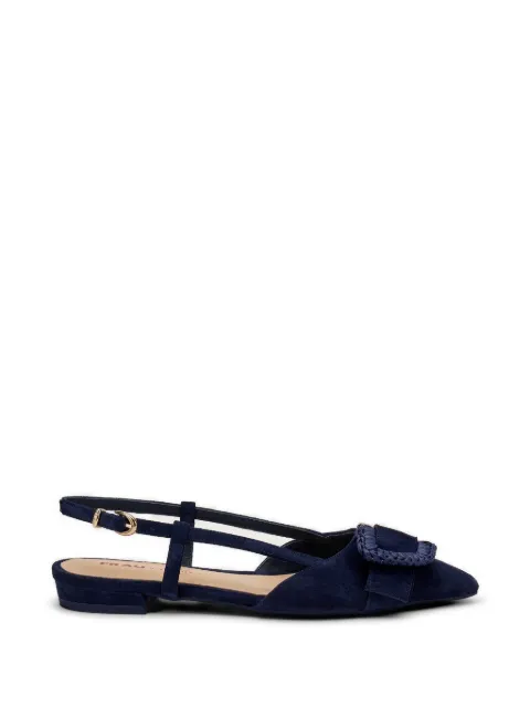 FRAU buckle-detail suede slingback pumps Blue 63B5