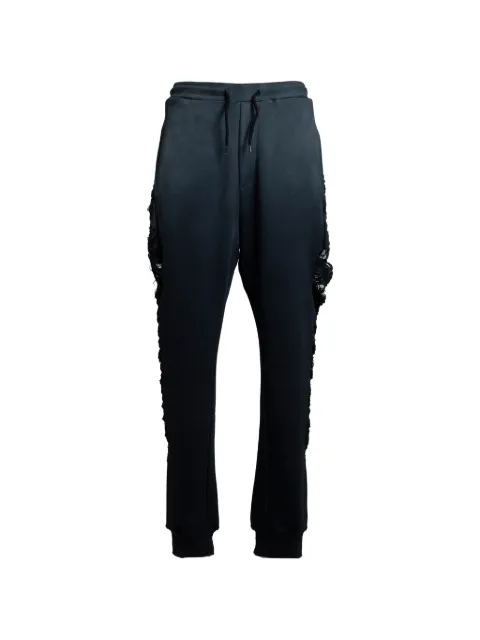 JUN/NAKAYAMA x Last Nest distressed-detail track pants Black JNLN002