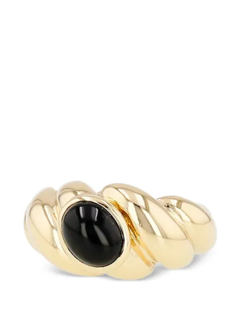 Van Cleef & Arpels 1980 onyx twisted ring Gold 426556