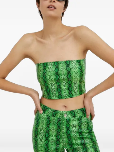 Résumé snake-effect strapless top Green 17350961
