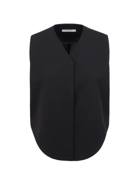THE ARKOW Leah curved-hem vest Black TAV003C