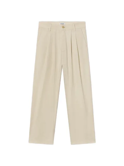 AGOLDE Slater pleated straight-leg trousers Neutrals A7211768