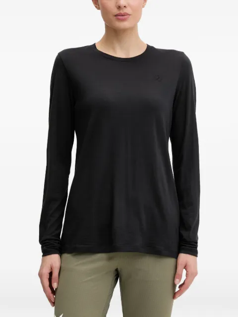 Fjällräven logo-embroidered long-sleeve T-shirt Black F84102550