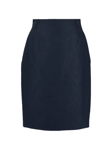 Mondrian rear-slit pencil skirt Blue WCV04122416