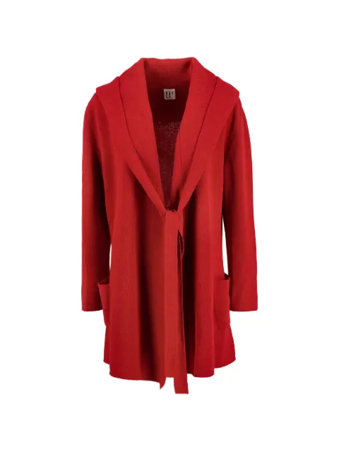 Mondrian hooded tie-fastening cardigan Red WCV04122425