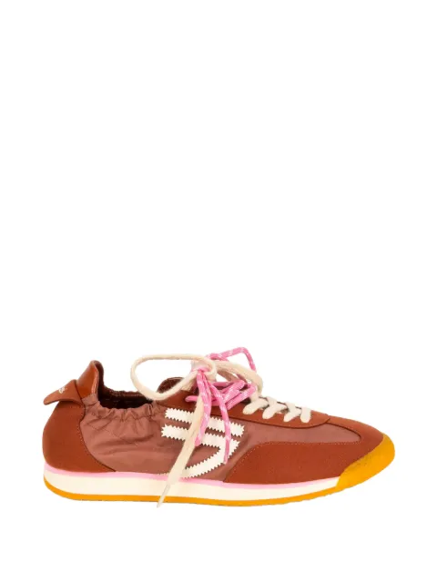 Puraai Panther Brownie suede-panelled logo-patch sneakers Brown PU602P026PANTHERBROWNIE