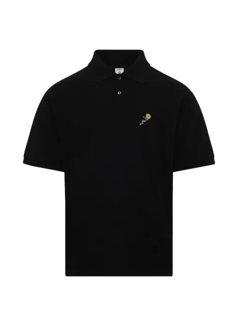 Vowels ogo-embroidered polo shirt Black CS01699