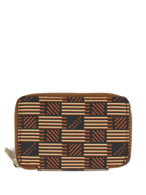 Moreau monogram-print zip-around wallet Black MINZIPBBPRCALFCLCR