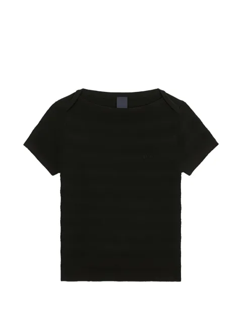 Juun.J ribbed boat-neck T-shirt Black JW6351W065