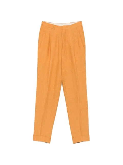 Romeo Gigli Pre-Owned 1990s pleated-front trousers Orange RG250BGL