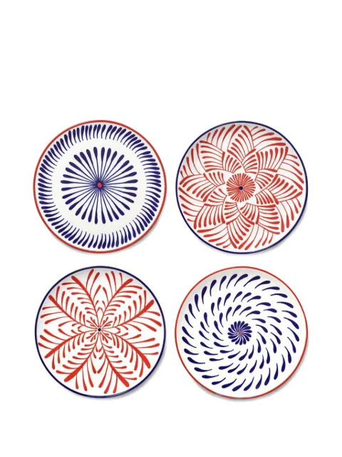 Serax x Waww La Table Bazaar geometric-patterned plates White B8926200307