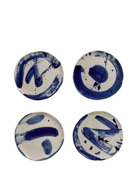 Serax Sophia brushstroke-print plates Neutrals B2026100617