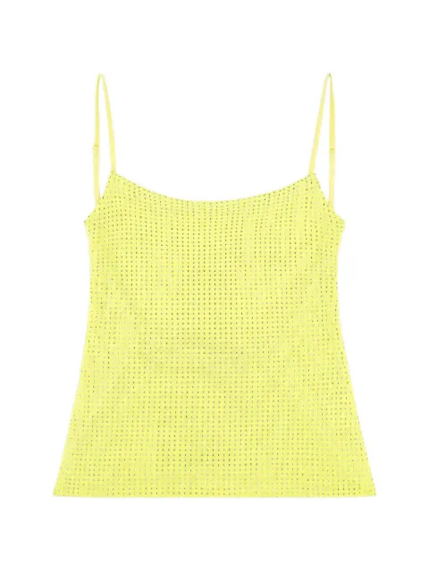 AREA crystal-embellished top Yellow SP26AWTP0130FA01