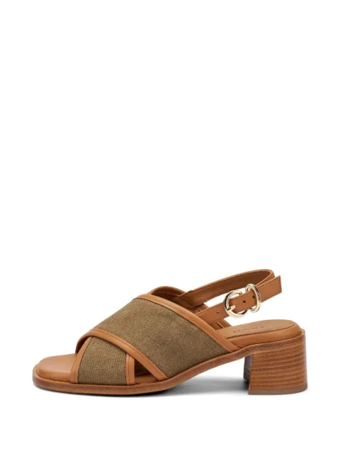 FRAU crossover-strap block-heel sandals Neutrals 93K2