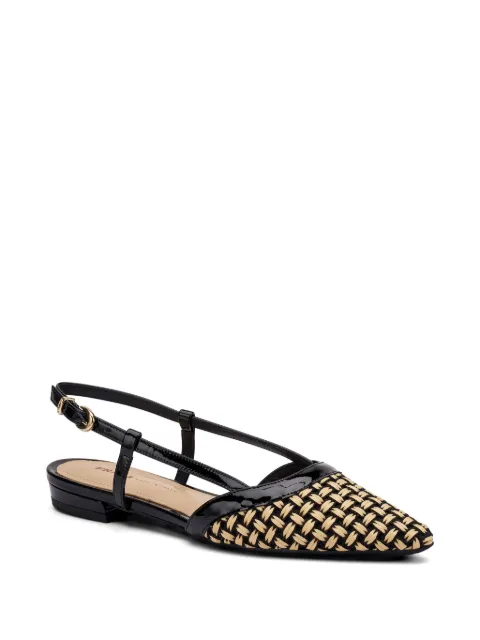 FRAU raffia patent-leather pumps Black 63R1