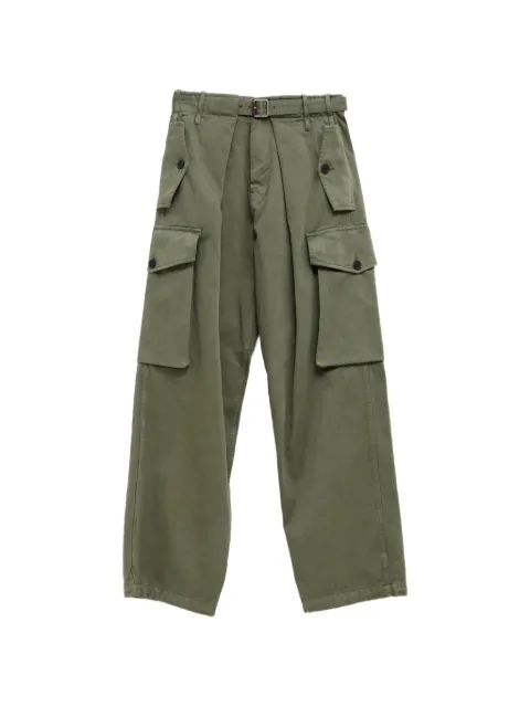 LOEWE belted wide-leg cargo pants Green H526Y04WK1