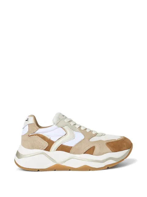Voile Blanche suede-panelled mesh sneakers Neutrals 201901808SUEDEMESHCOGNACSAND