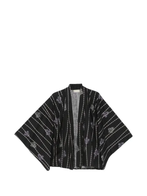 A.N.G.E.L.O. Vintage Upcycling patterned kimono Black AU250BFG