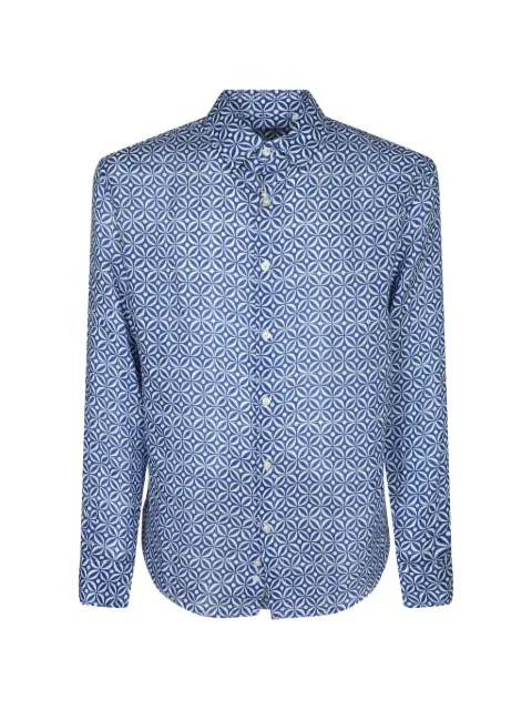 PENINSULA SWIMWEAR Asinara geometric-print shirt Blue P26SSH001