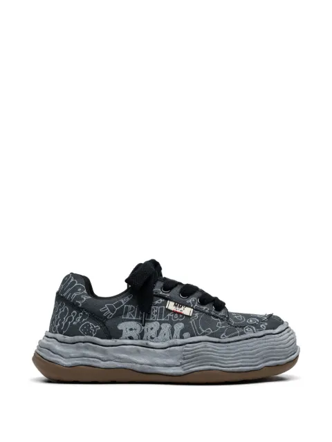 Maison MIHARA YASUHIRO Oliver OG graffiti-print chunky sneakers Black A16FW705