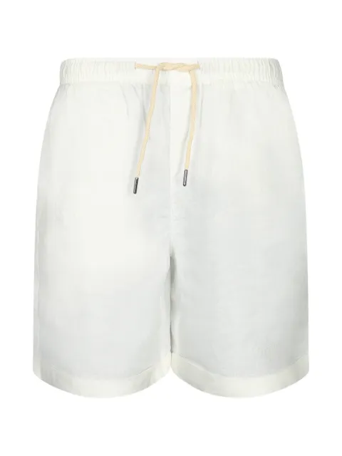 PENINSULA SWIMWEAR drawstring-waist linen shorts White P26SBS004