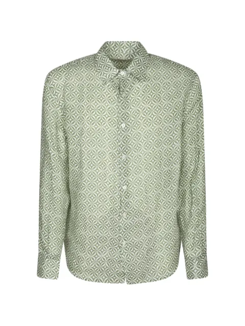PENINSULA SWIMWEAR Asinara geometric-print shirt Green P26SSH001