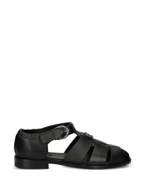 Roberto Cavalli logo-appliqué sandals Black 30784