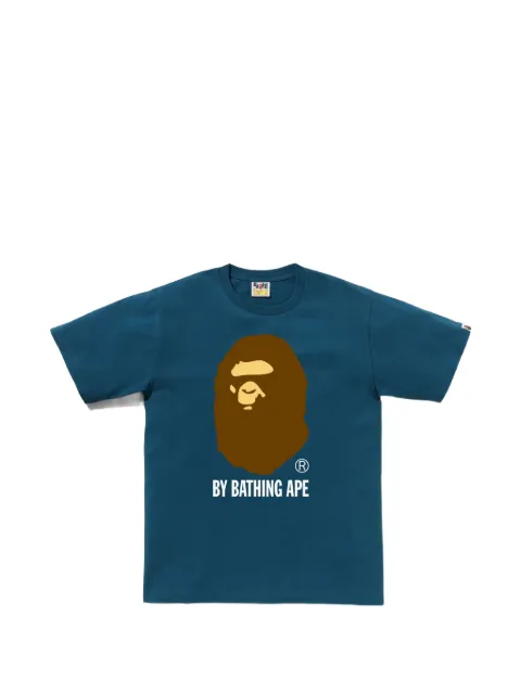 A BATHING APE® logo-print T-shirt Blue 001TEL801002M