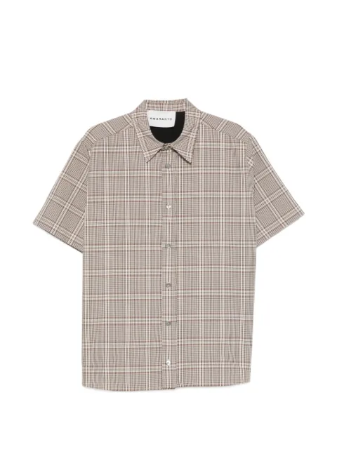 AMARANTO checked short-sleeve shirt Neutrals B6AB0026