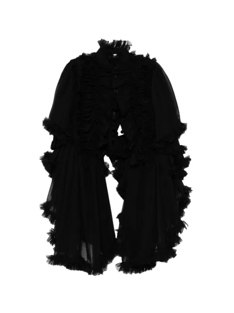 Noir Kei Ninomiya ruffled jacket Black 3QJ008