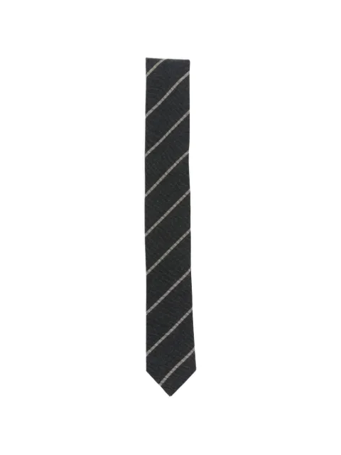 Eleventy diagonal-stripe tie Black N77CRAF04TES0N192
