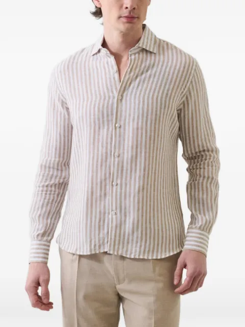 PATRICK ASSARAF Bengal stripe-print shirt Neutrals P4301W79B