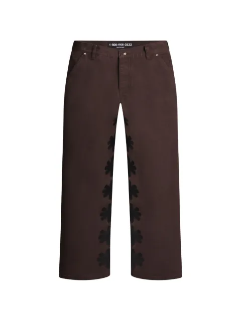 LOSTSHDWS floral-patchwork carpenter trousers Brown LST4422704DIRT