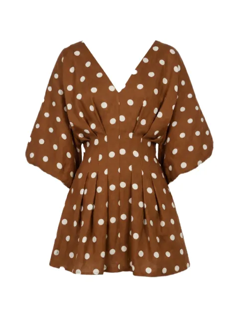 Nicholas Nicoline polka-dot mini dress Brown S26D2712LB
