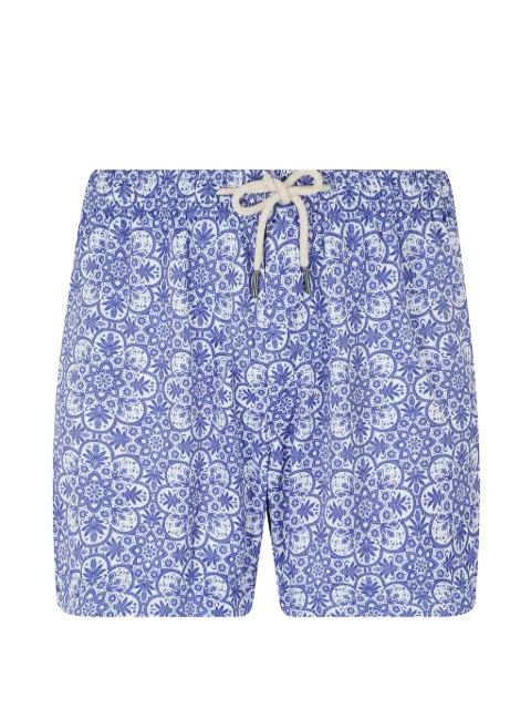 PENINSULA SWIMWEAR geometric-print swim shorts Blue P26SBS002MR01