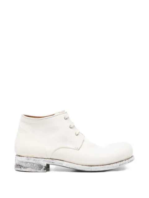 Ma+ lace-up leather boots White S13H2NVA15
