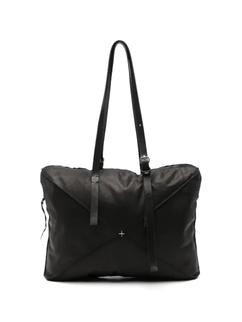 Ma+ cross-detail leather tote bag Black BE170SY10