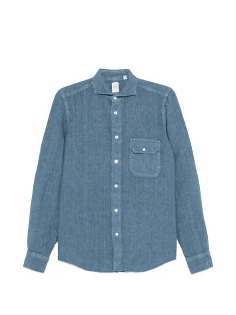 Finamore 1925 Napoli button-down flap-pocket shirt Blue SALINA11240056C0583G