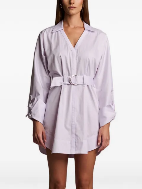 HEVRON Audrey belted mini dress Purple HSP26D090
