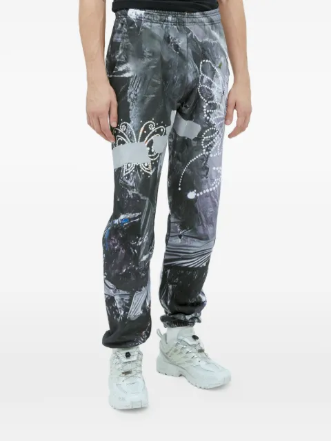 Praying Garbage graphic-print track pants Black PRAYGARSWBL