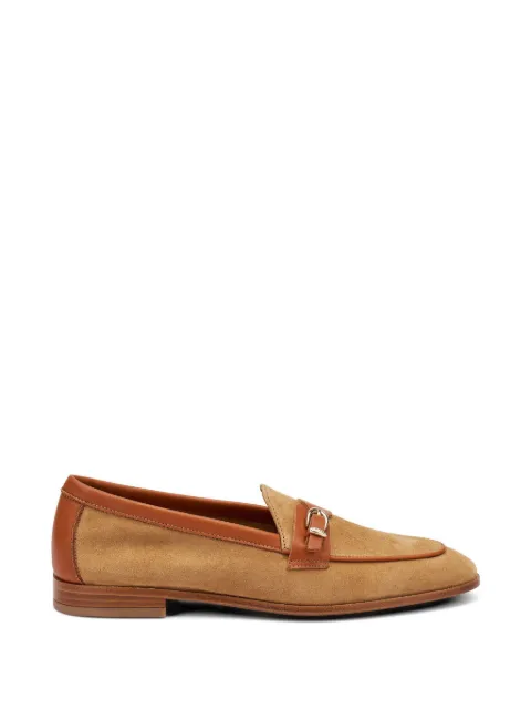 FRAU buckle-detail suede loafers Neutrals 94B5