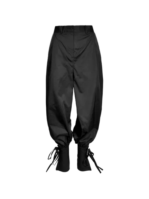 Ioana Ciolacu balloon-leg tie-fastening trousers Black IC26TR03