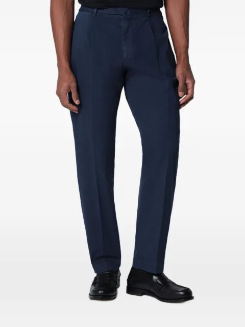Santaniello Arechi pleated cotton trousers Blue DSE3295CO