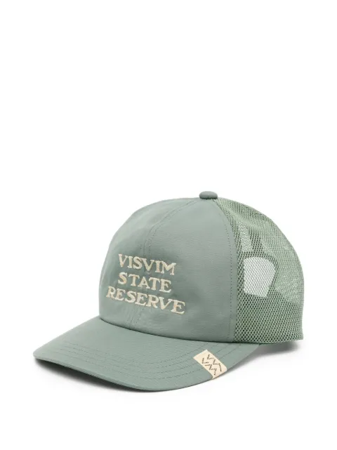 visvim mesh-panelled embroidered cap Green 126103003009GRN