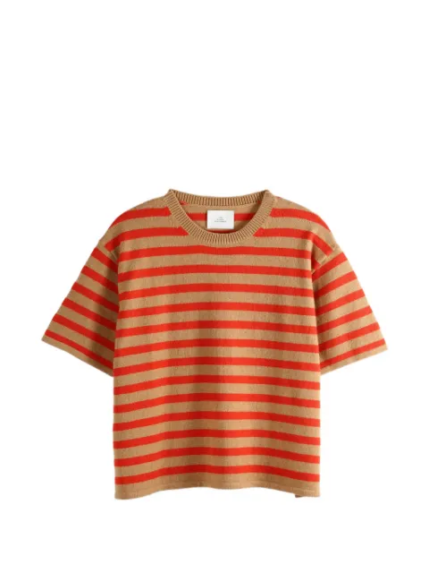 The Elder Statesman Scout striped T-shirt Brown 260041
