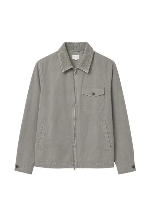 HARTFORD corduroy-collar zip-up jacket Grey BF4510670